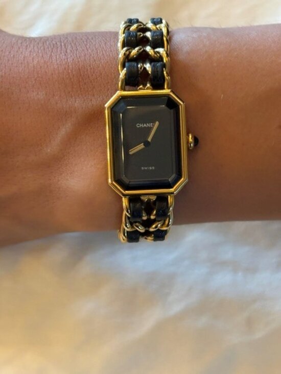 CHANEL Accessories - Elegant vintage CHANEL Premiere women's watch in the classic black-and-gold Chan